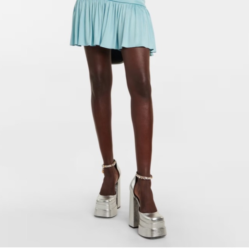 Versace Medusa Aevitas leather platform pumps